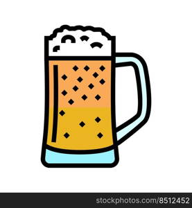 beer beverage drink color icon vector. beer beverage drink sign. isolated symbol illustration. beer beverage drink color icon vector illustration