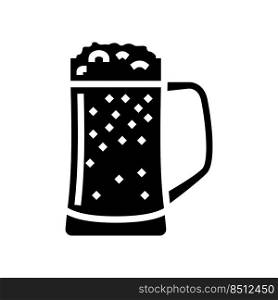 beer beverage drink glyph icon vector. beer beverage drink sign. isolated symbol illustration. beer beverage drink glyph icon vector illustration
