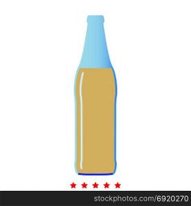 Beer bottle icon . Flat style. Beer bottle icon . It is flat style