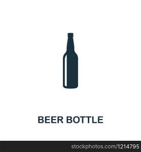 Beer Bottle icon vector illustration. Creative sign from oktoberfest icons collection. Filled flat Beer Bottle icon for computer and mobile. Symbol, logo vector graphics.. Beer Bottle vector icon symbol. Creative sign from oktoberfest icons collection. Filled flat Beer Bottle icon for computer and mobile