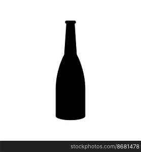 beer bottle icon vector illustration logo design