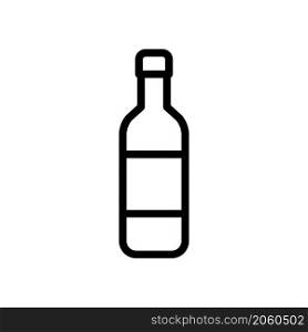 beer bottle icon vector line style