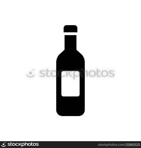 beer bottle icon vector solid style