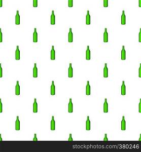 Beer bottle pattern. Cartoon illustration of beer bottle vector pattern for web. Beer bottle pattern, cartoon style