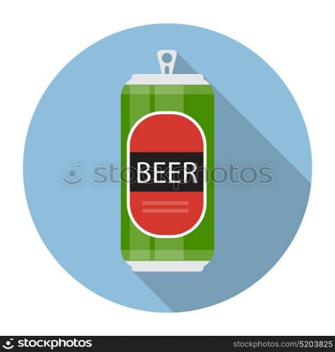 Beer Bottle Template in Modern Flat Style Icon on White. Material for Design. Vector Illustration EPS10. Beer Bottle Template in Modern Flat Style Icon on White. Materia