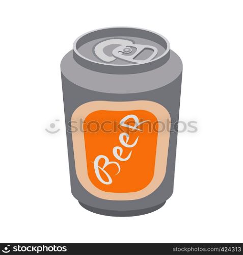 Beer can cartoon icon on a white background. Beer can cartoon icon