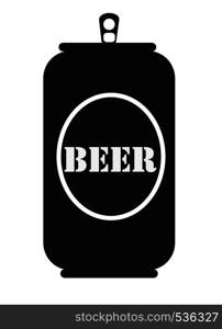 beer can icon. beer can icon on white background. flat style. beer can icon for your web site design, logo, app, UI.