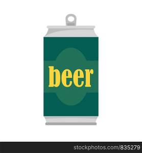 Beer can icon. Flat illustration of beer can vector icon for web isolated on white. Beer can icon, flat style