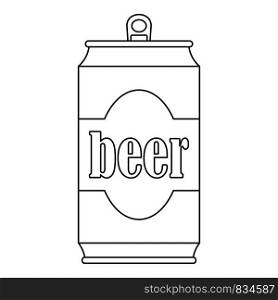 Beer can icon. Outline beer can vector icon for web design isolated on white background. Beer can icon, outline style