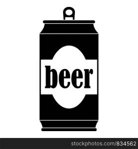 Beer can icon. Simple illustration of beer can vector icon for web design isolated on white background. Beer can icon, simple style