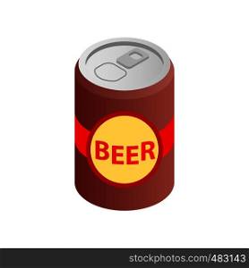 Beer can isometric 3d icon on a white background. Beer can isometric 3d icon