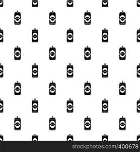 Beer can pattern. Simple illustration of beer can vector pattern for web design. Beer can pattern, simple style