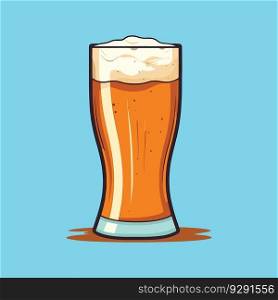 Beer craft with foam vector illustration