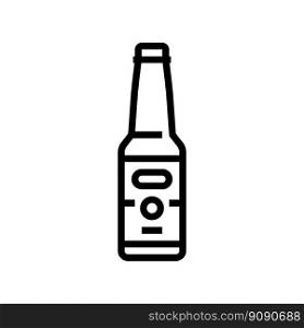 beer glass bottle line icon vector. beer glass bottle sign. isolated contour symbol black illustration. beer glass bottle line icon vector illustration