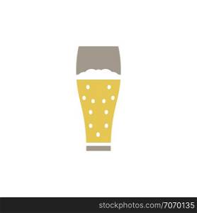 beer glass icon logo vector design element