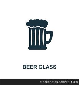 Beer Glass icon vector illustration. Creative sign from oktoberfest icons collection. Filled flat Beer Glass icon for computer and mobile. Symbol, logo vector graphics.. Beer Glass vector icon symbol. Creative sign from oktoberfest icons collection. Filled flat Beer Glass icon for computer and mobile