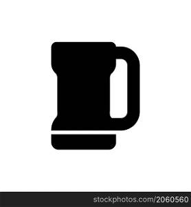 beer glass icon vector solid style