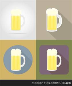 beer glass objects and equipment for the food vector illustration isolated on background