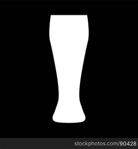 Beer glass white color icon .. Beer glass it is white color icon .