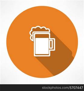 beer icon Flat modern style vector illustration