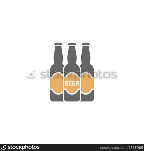 Beer icon logo design illustration template