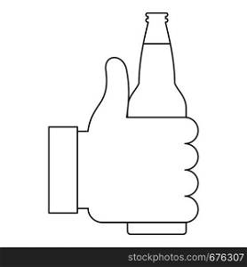 Beer icon. Outline illustration of beer vector icon for web. Beer icon, outline style.
