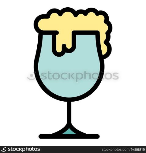 Beer icon outline vector. Brewery drink. Alcohol liquid color flat. Beer icon vector flat