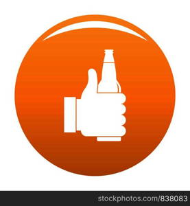 Beer icon. Simple illustration of beer vector icon for any design orange. Beer icon vector orange