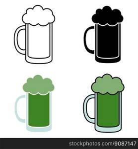 Beer in flat style isolated