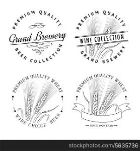 Beer Label Set for your design. Vector illustration.