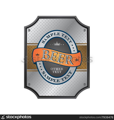 beer label sticker vector graphic art design illustration