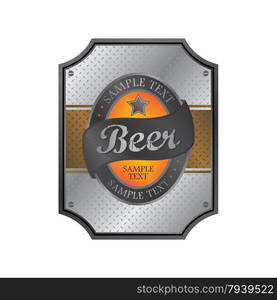 beer label sticker vector graphic art design illustration