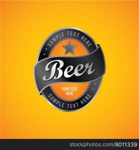 beer label theme. brewery beer label theme vector art illustration