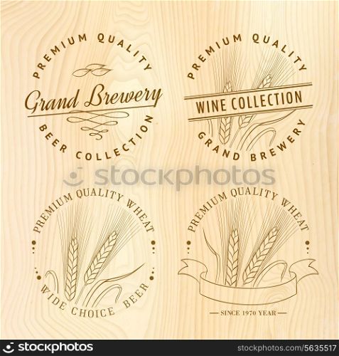 Beer logo set for your design. Vector illustration.