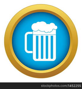 Beer mug icon blue vector isolated on white background for any design. Beer mug icon blue vector isolated