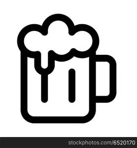 beer mug, icon on isolated background