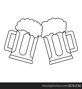 Beer mug icon. Outline illustration of beer mug vector icon for web. Beer mug icon, outline style.