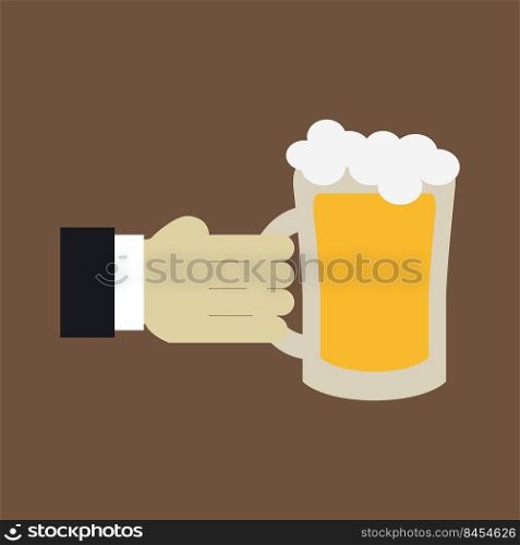 Beer mug in hand