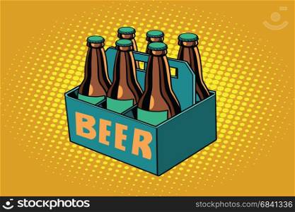 beer packaging. Alcoholic beverages. Pop art retro vector illustration. beer packaging, illustration