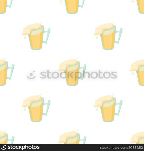 Beer pattern seamless background texture repeat wallpaper geometric vector. Beer pattern seamless vector