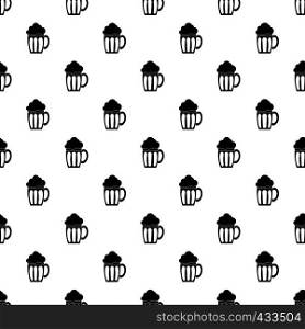 Beer pattern seamless in simple style vector illustration. Beer pattern vector