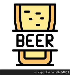 Beer pit icon outline vector. Tank drink. Alcohol barrel color flat. Beer pit icon vector flat