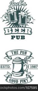 beer pub brewery badge label logo vector. beer pub brewery badge label logo vector art