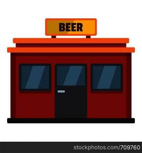 Beer shop icon. Flat illustration of beer shop vector icon for web. Beer shop icon, flat style