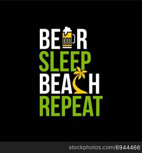 beer sleep beach repeat icon sign. beer sleep beach repeat icon sign vector