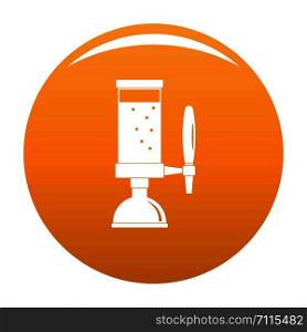 Beer tap icon. Simple illustration of beer tap vector icon for any design orange. Beer tap icon vector orange