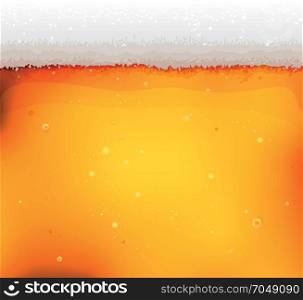 Beer Texture Background With Froth And Bubbles. Illustration of a beer beverage background, with bubbles and liquid texture