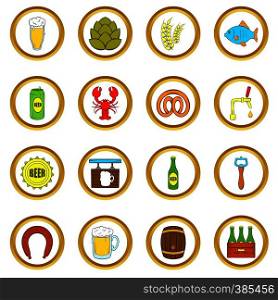 Beer vector set in cartoon style isolated on white background. Beer vector set, cartoon style