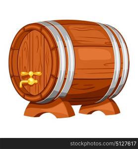 Beer wooden barrel on white background. Illustration for Oktoberfest. Beer wooden barrel on white background. Illustration for Oktoberfest.