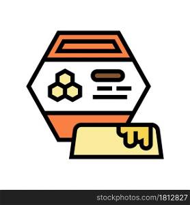beeswax packaging beekeeping color icon vector. beeswax packaging beekeeping sign. isolated symbol illustration. beeswax packaging beekeeping color icon vector illustration